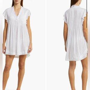 Sasha Pintuck Pleat Cover-Up Minidress